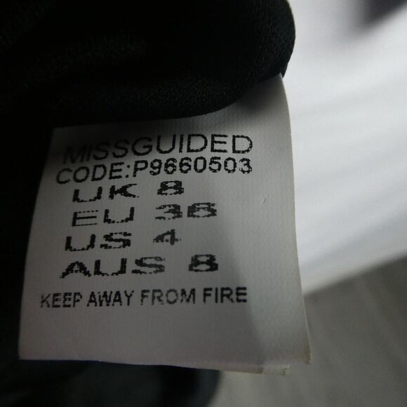 Missguided Black Plunge V Neck 3/4 Sleeve Satin Romper Lined Size 4 Party Zip - Picture 7 of 11